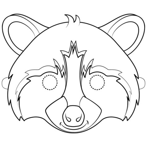 The best collection of raccoon coloring pages for adults. Raccoon Mask coloring page | Free Printable Coloring Pages