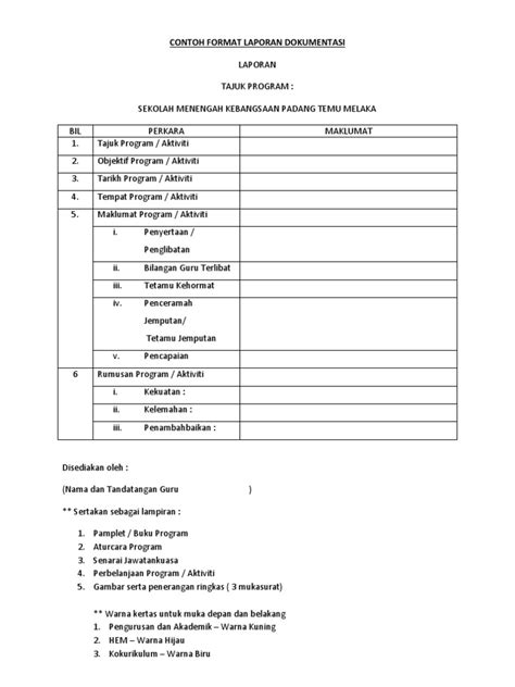 Contoh Laporan Dokumentasi Set Kantor Riset