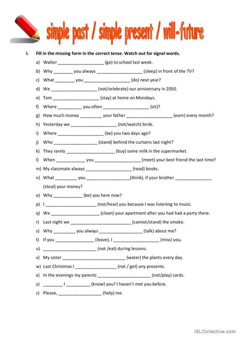 English Comprehension Worksheets For Class Mixed Tenses Past My Xxx Hot Girl