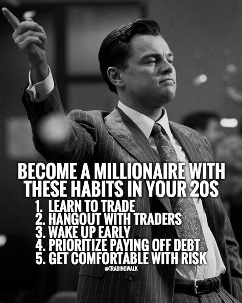 Best habits to become a millionaire. | Trading quotes, Meaningful ...