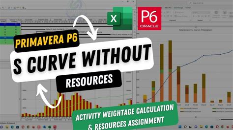 create s curve without resources from primavera p6 by activity weightage calculation and