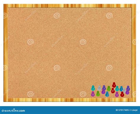 Cork Board With Pins Stock Image Image Of Corkboard 57017405
