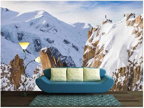 Wall26 Snow Covered Mountains In Winter Adventure Concept