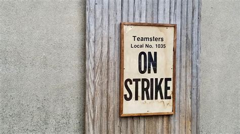 Vintage Union Labor Teamsters Strike Sign Maple Frame Under Etsy
