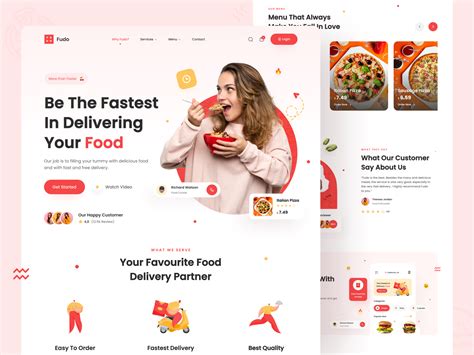 Fudo Food Delivery Landing Page By Andika Wiraputra For One Week Wonders On Dribbble