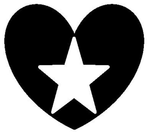 Svg Heart With Star Inside Etsy