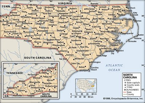 Map Of North Carolina Cities North Carolina Cities Kids