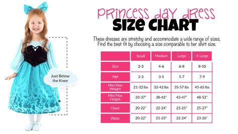 Child Costume Size Chart