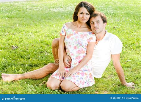 Happy Loving Young Couple Outdoors Stock Image Image Of Carefree