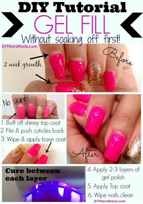 I really do like return to the salon for fills to take care of new nail growth and to keep the edges sealed, which will. Super easy DIY gel fill to refresh your (natural) nails ...