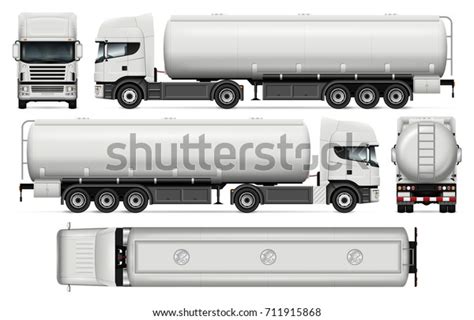 tanker truck vector mockup car branding stock vector royalty