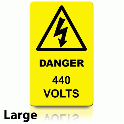 Large Danger 440 Volts Voltage Labels Pat Labels Online