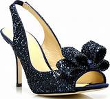 Kate Spade Navy Blue Glitter Shoes Pictures