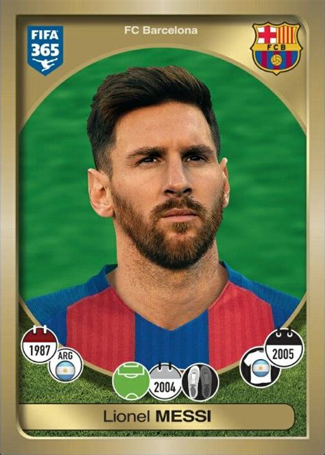 391 Lionel Messi Fifa 365 2016 2017 Panini Cartas De Fútbol