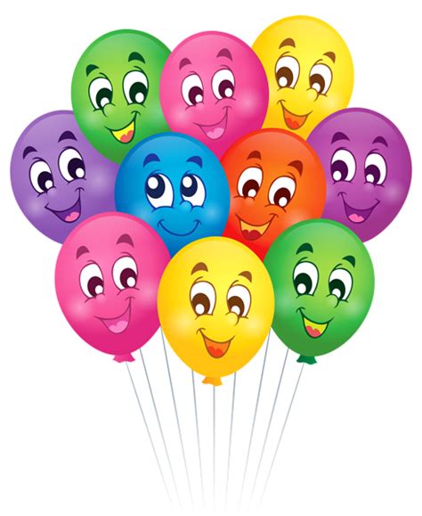 Balloons With Faces Cartoon Png Clipart Picture Fotos De Feliz