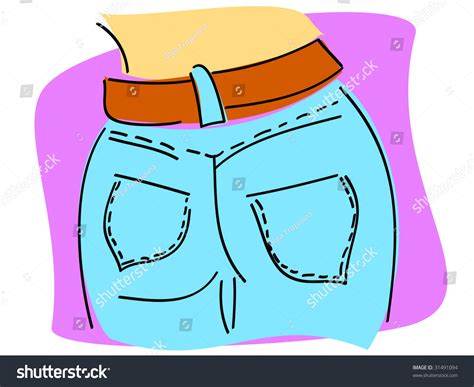 Buttocks Jeans Vector Cartoon Stock Vector 31491094 Shutterstock