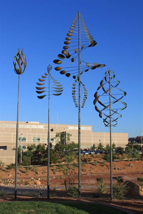 An Installation Of Lyman Whitaker Wind Art Garden Arbor Courtyard