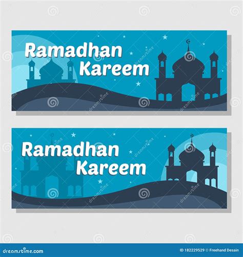 Ramadhan Banner Template Vector With Two Different Style Stock Vector