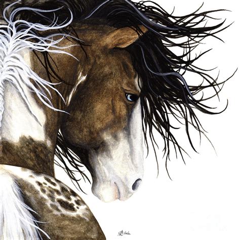 Majestic Pintaloosa Horse Painting By Amylyn Bihrle Fine Art America