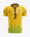 Download Lace-Up Soccer T-Shirt Mockup - Front View in Apparel ...