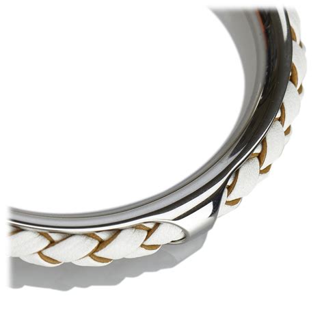 Great savings & free delivery / collection on many items. Hermès Vintage - Kyoto Tresse Cuff - Silver - Metal ...