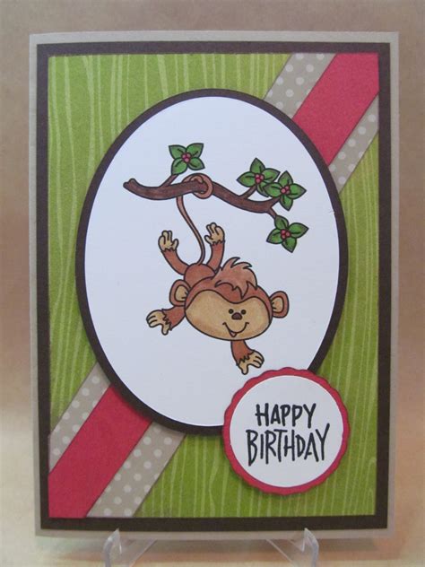 Simply browse our online selection to find tons of fun designs and heartfelt messages already templated and ready for you to use! Savvy Handmade Cards: Cute Monkey Birthday Card