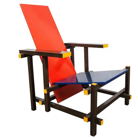 Gerrit Rietveld Red Blue Chair By Cassina Italy 1980 For Sale At 1stdibs
