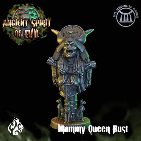 3d Printable Mummy Queen Bust By Crippled God Foundry