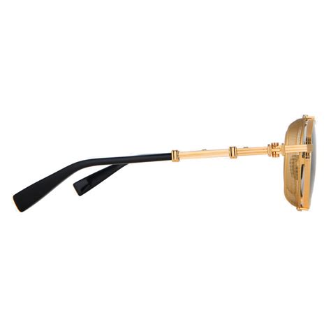 balmain black and gold tone titanium brigade i sunglasses balmain eyewear avvenice