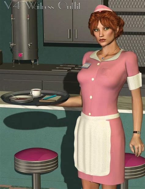 Rolling Diner Waitress Outfit For Genesis 3 Female S Daz3d And Poses Stuffs Download Free