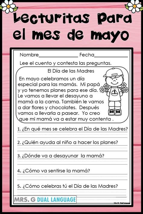 Free Printable Spanish Reading Comprehension Worksheets Printable