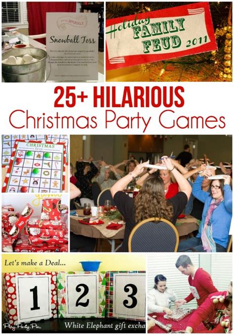 25 Hilarious Christmas Party Games Party Ideas