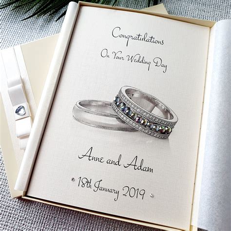 Luxury Handmade Personalised Wedding Congratulations Card with | Etsy
