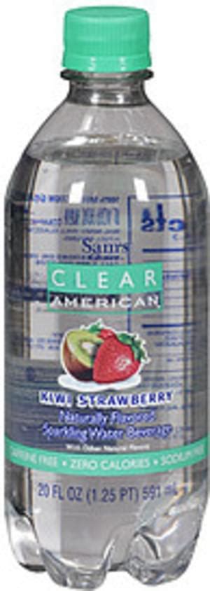 Sams Choice Clear American Kiwi Strawberry Water 20 Oz Nutrition