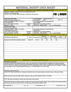 Free Printable Msds Data Sheets Printable Templates