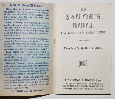 The Sailors Bible Text Book And Daily Guide On The Lines Of Cromwell
