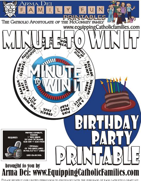 Minute To Win It Free Printable Invitations