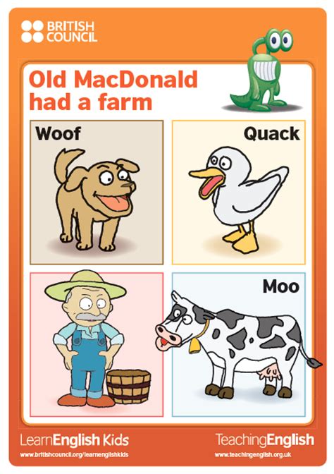 Classroom Posters Old Macdonald Had A Farm Teachingenglish