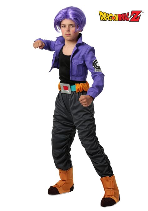 Trunks has either blue or lavender hair color and his mother's blue eyes. Dragon Ball Z Trunks Costume for Kids