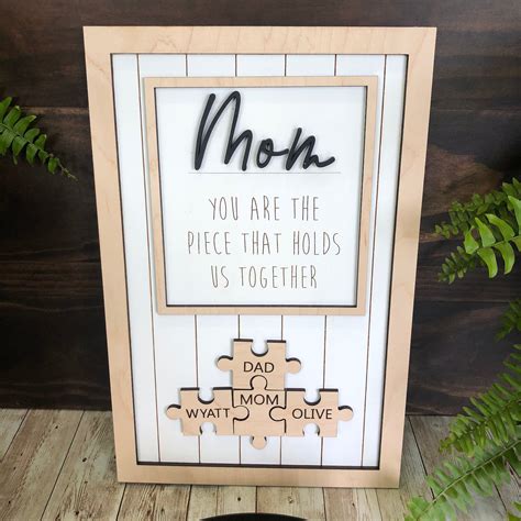 Mom You Are The Piece That Holds Us Together English Version Etsy