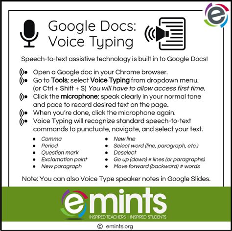 If you don't see the popup. Tip: Google Docs - Voice Typing