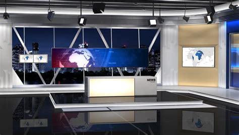 This Is A News Studio It Contains Multiple Camera Anglesthis Is A
