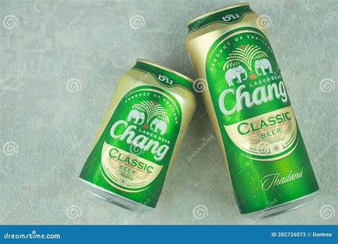 Bangkok Thailand November Cans Of Chang Beer A Pale Lager Brewed By ThaiBev