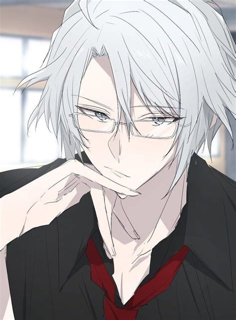 Pin By Luna On Randomm Anime White Hair Boy White Hair Anime Guy