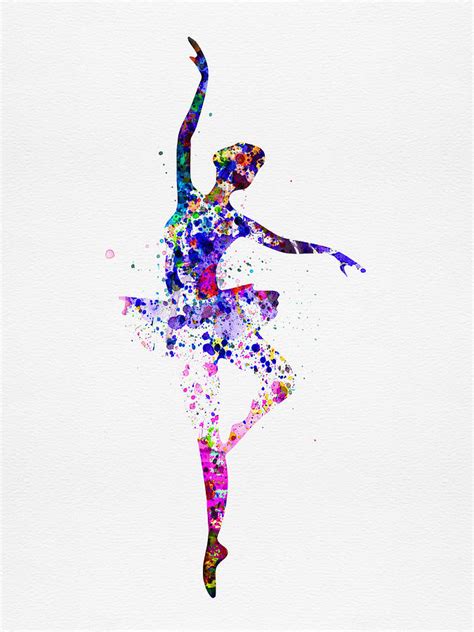 Ballerina Dancing Watercolor 2 Painting By Naxart Studio