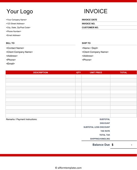 Invoice Receipt Hd All Form Templates