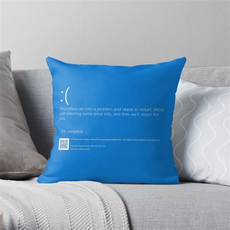 Windows Bsod Blue Screen Of Death Throw Pillow For Sale By Eliweitz