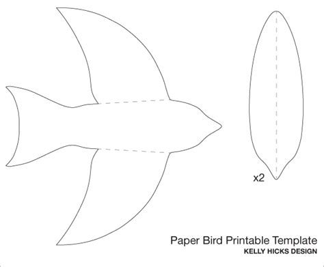 6 Best Images Of Printable Bird Templates Paper Cut Out Paper Bird