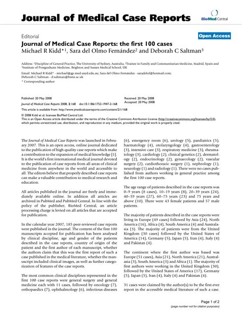 Pdf Journal Of Medical Case Reports The First Cases