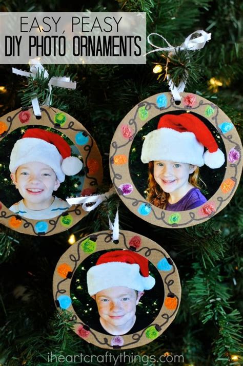 Help the kids make a set of these sentimental diy handprint ornaments that parents, grandparents, or other 20+ handmade christmas gift ideas for everyone on your list. Easy DIY Christmas Photo Ornaments | Diy christmas photo ...